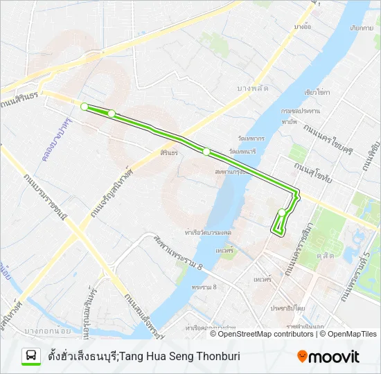 สามเสน - ตั้งฮั่วเส็ง Bus Line Map