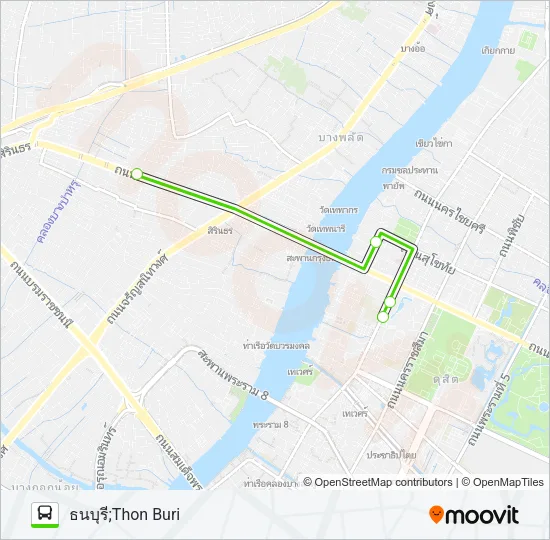 สามเสน - ตั้งฮั่วเส็ง Bus Line Map