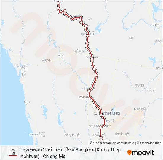 7 รถด่วนพิเศษ รถไฟ แผนที่สายรถ