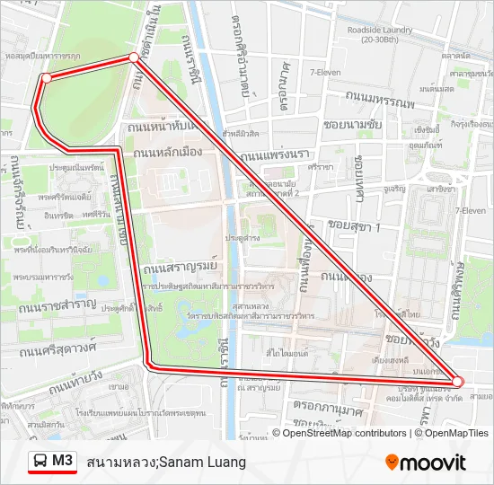 M3 Route: Schedules, Stops & Maps - Sanam Luang (Updated)