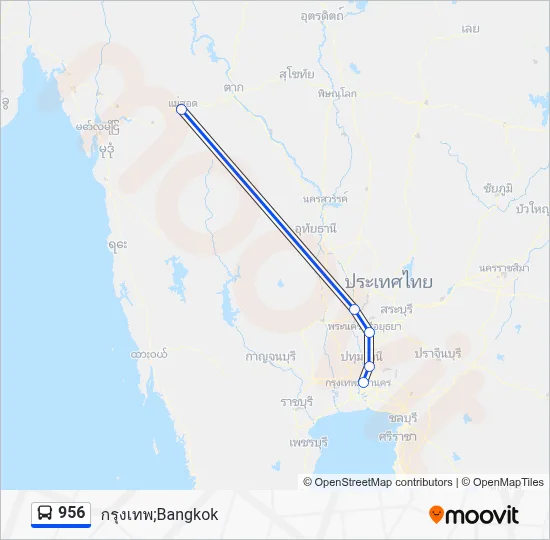 956 Route: Schedules, Stops & Maps - Bangkok (Updated)