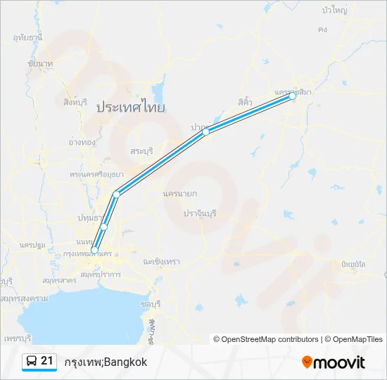 21 Bus Line Map