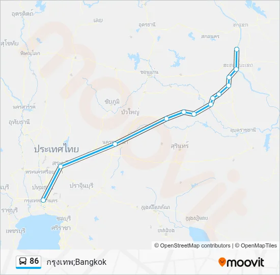 86 Bus Line Map