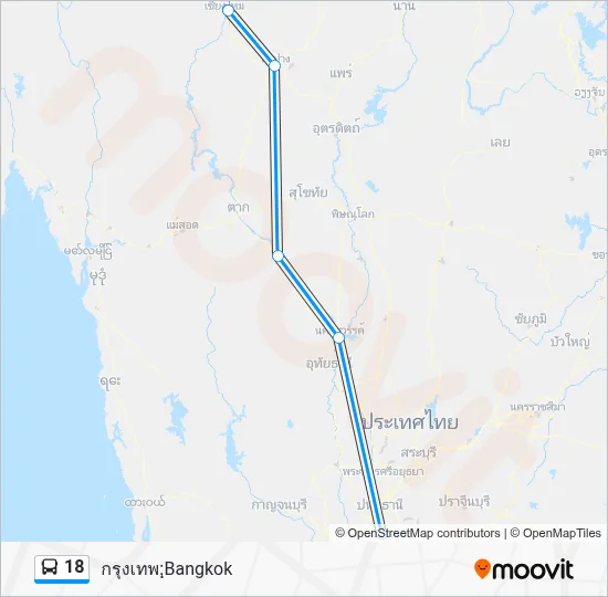 18 Bus Line Map