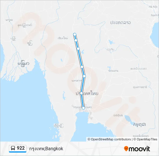 922 Bus Line Map