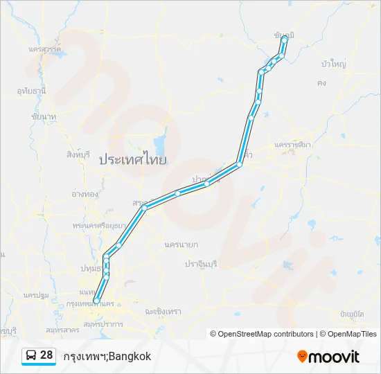 28 Bus Line Map
