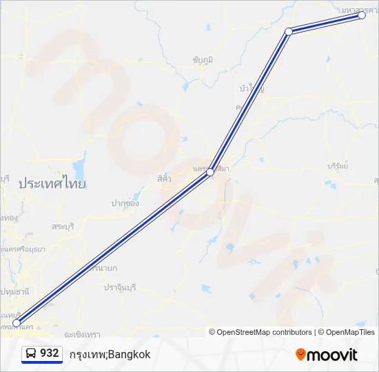 932 Bus Line Map