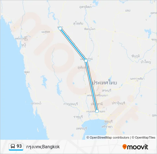 93 Bus Line Map