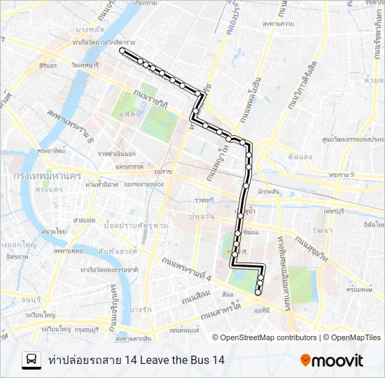 14 Bus Line Map