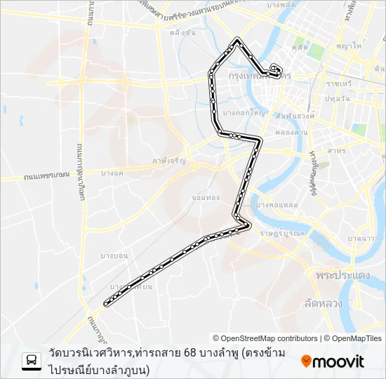 68 Bus Line Map