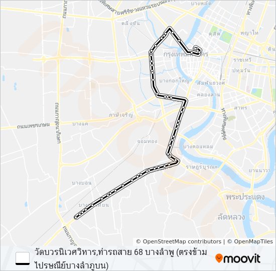 68 bus Line Map