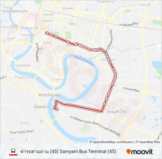 45 Bus Line Map