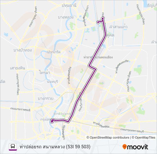 59 รถบัส แผนที่สายรถ