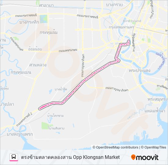 105 รถบัส แผนที่สายรถ