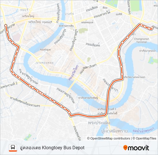 195 รถบัส แผนที่สายรถ