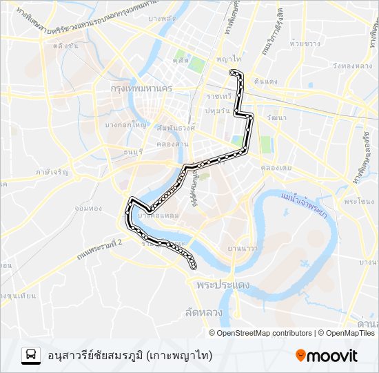 17 (ปอ.) (AC) bus Line Map