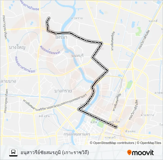 18 (ปอ.) (AC) Bus Line Map