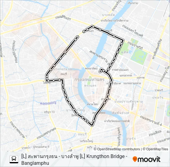 56 (ปอ.) (AC) Bus Line Map