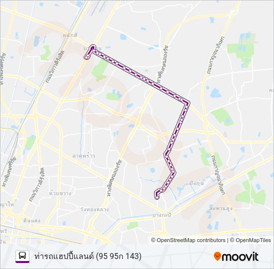 95 รถบัส แผนที่สายรถ