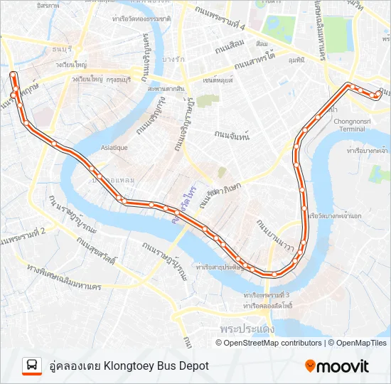 205 Bus Line Map