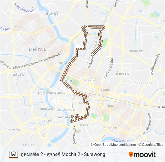 16 (ปอ.) (AC) Bus Line Map