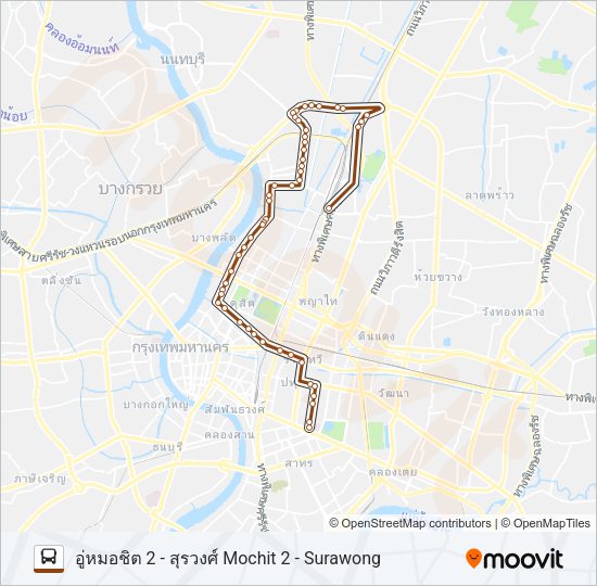 16 (ปอ.) (AC) รถบัส แผนที่สายรถ
