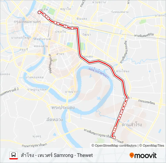 23 (ปอ.) (AC) Bus Line Map