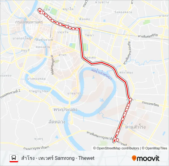 23 (ปอ.) (AC) Bus Line Map