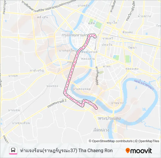 37 (ปอ.) (AC) Bus Line Map