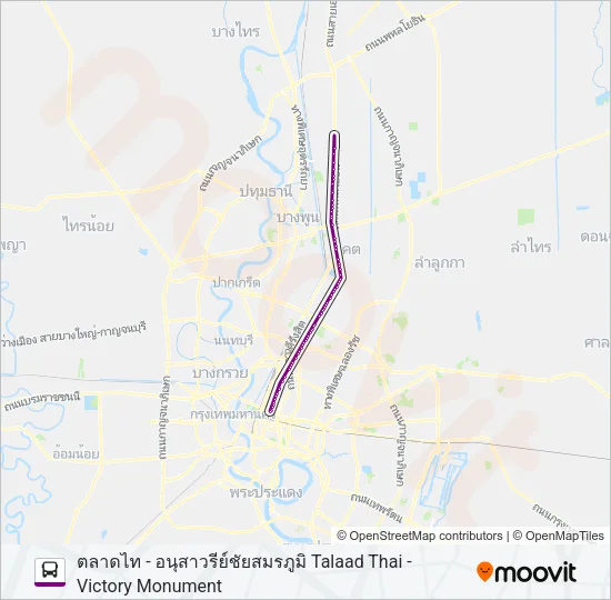 39 (ปอ.) (AC) Bus Line Map