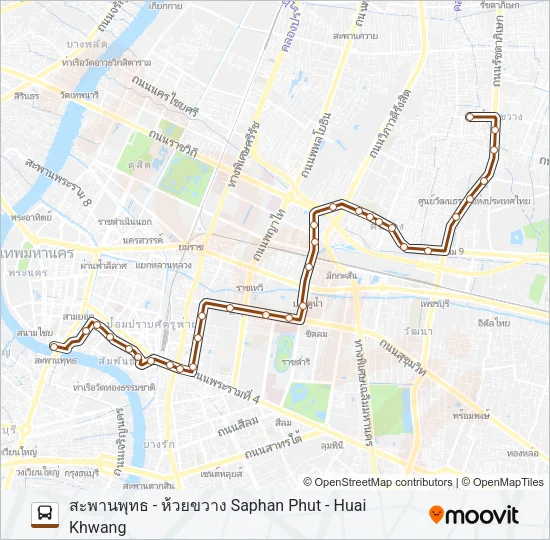 73 (ปอ.) (AC) Bus Line Map