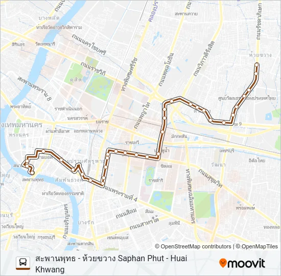 73 (ปอ.) (AC) Bus Line Map