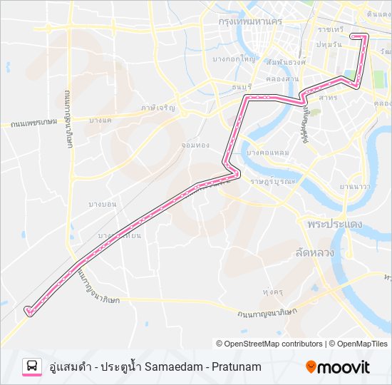 76 (ปอ.) (AC) bus Line Map