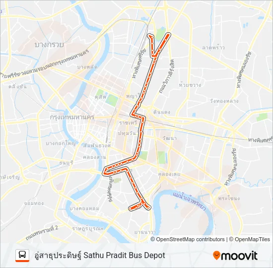 77 (ปอ.) (AC) Bus Line Map