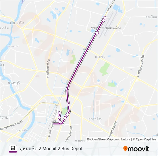 A1 (ปอ.) (AC) Bus Line Map