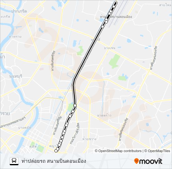 A2 (ปอ.) (AC) รถบัส แผนที่สายรถ
