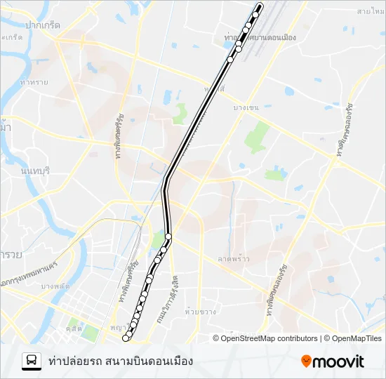 A2 (ปอ.) (AC) Bus Line Map