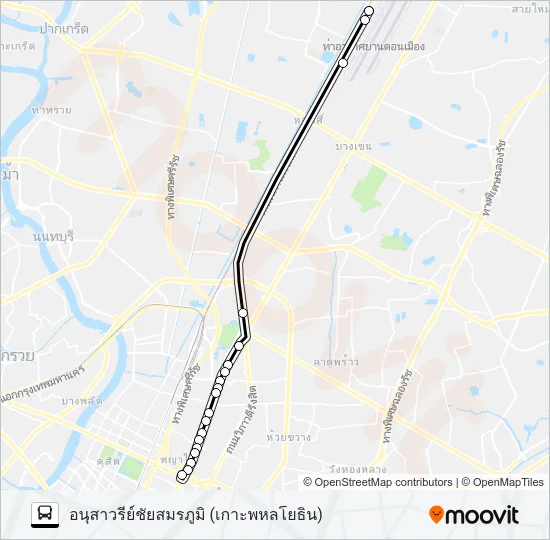 A2 (ปอ.) (AC) Bus Line Map