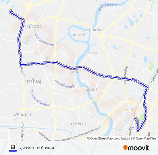 134 (ปอ.) (AC) Bus Line Map