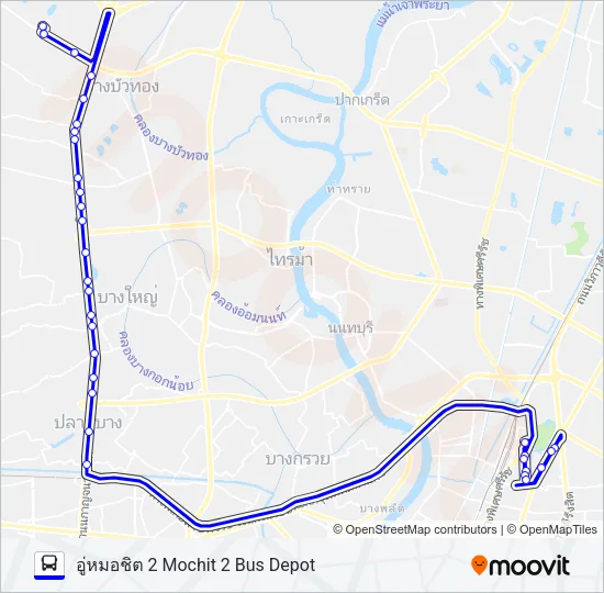 134 (ปอ.) (AC) Bus Line Map