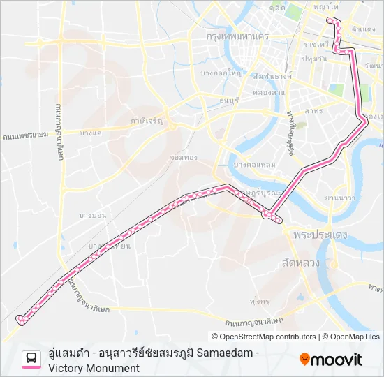 140 (ปอ.) (AC) Bus Line Map