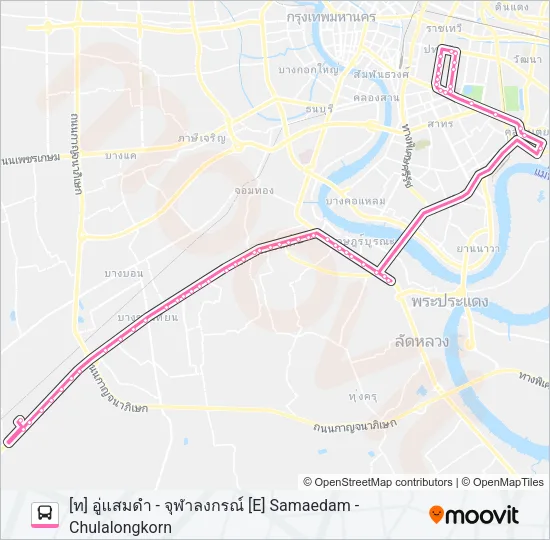 141 (ปอ.) (AC) Bus Line Map