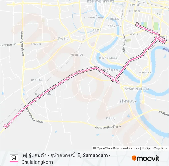 141 (ปอ.) (AC) Bus Line Map
