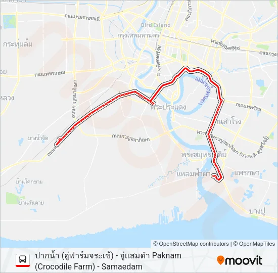 142 (ปอ.) (AC) Bus Line Map