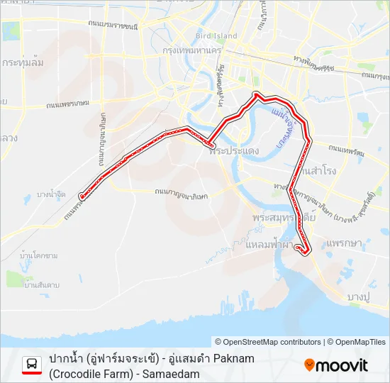 142 (ปอ.) (AC) Bus Line Map