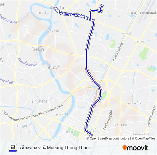 166 (ปอ.) (AC) Bus Line Map
