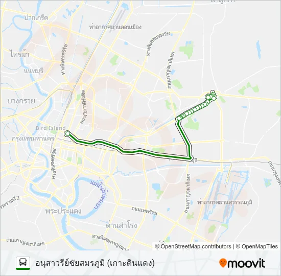 168 (ปอ.) (AC) Bus Line Map