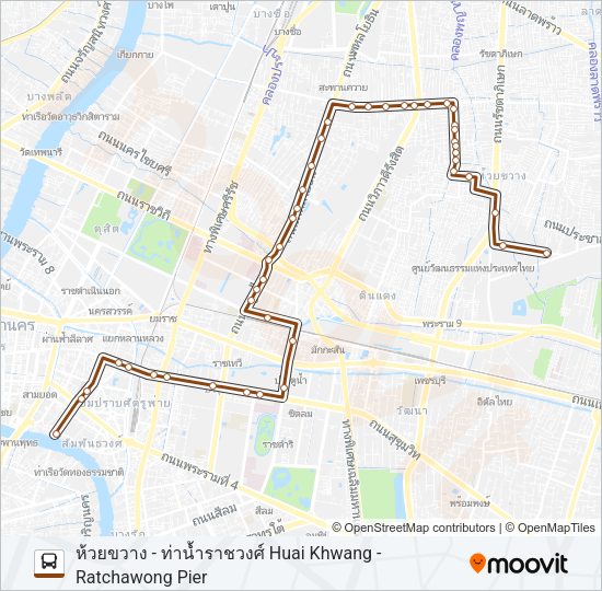 204 (ปอ.) (AC) รถบัส แผนที่สายรถ