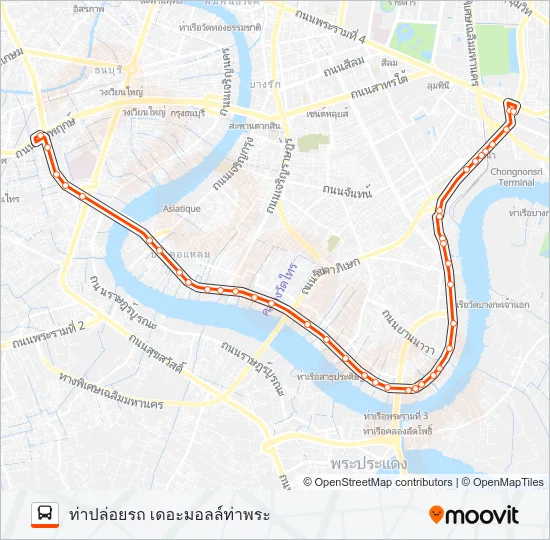 205 (ปอ.) (AC) รถบัส แผนที่สายรถ