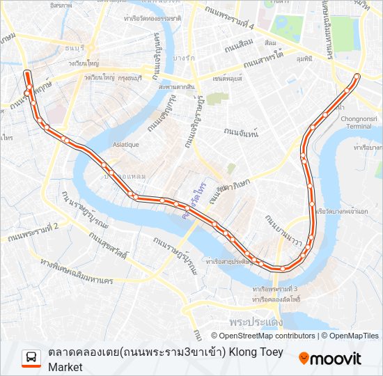 205 (ปอ.) (AC) รถบัส แผนที่สายรถ